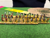 Ces archers Français n'auront pas le temps de déployer leurs pieux.