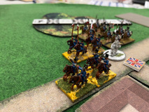 Une charge de cavalerie, figurines par Karim. Très beau schéma de couleurs.