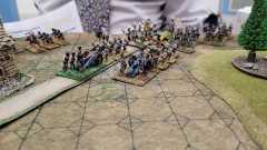 Les Prussiens déploient 2 batteries.