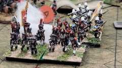 Des fantassins Français et Prussiens sont au corps à corps.