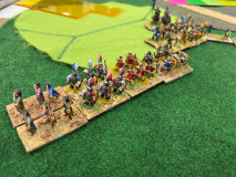 Les archers Gallois s'en donnent à cœur joie sur les chevaliers Normands.