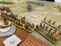 Les Byzantins Nicéphorien viennent de se déployer face aux Gallois Féodaux.