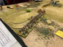Les archers longs Gallois Féodaux en position de tir.