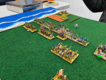 Les gardes Varègues Byzantins tentent de faire le trou dans l'infanterie Normande.