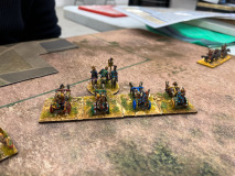 Les chars à faux Galates sont lancés sur les lignes Espagnoles.