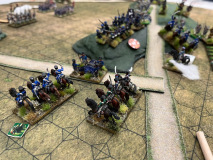 Des unités de cavaliers Prussiens s'élancent sur les lignes Polonaises.