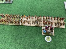 Des auxiliaires et archers Romains Haut Empire en ligne de bataille.