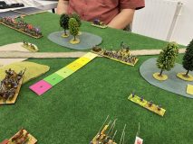 L'artillerie Bourguignonne jauge sa ligne de tir.