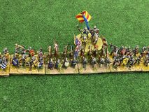 Les chevaliers Bourguignons en rangs compacts.