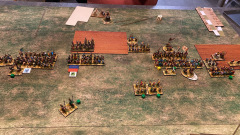 La bataille opposant les Byzantins Nicéphoriens aux Francs Carolingiens vue du ciel.