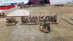 Les Mongols s'élancent à l'assaut des lignes Jurchen-Jin.