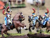 Gros plan sur une unité de cavalerie Française.