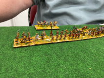 Lanciers et artillerie légère des Chinois Dynasties Nord et Sud en protection de leur camp.