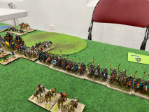 L'impressionnante ligne de cavalerie lourde Sassanide au déploiement.