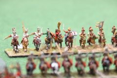 Cavalerie Carthaginoise s'apprêtant à percuter les cataphractes Sassanides.