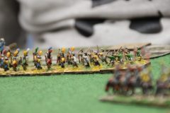 Archers longs anglo-irlandais en rangs compacts.
