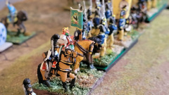 Le général Prussien observe le déroulement de la bataille.