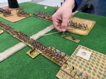 Le général d'Alexandre mesure la portée de tir sur les hoplites Grecs Classiques.