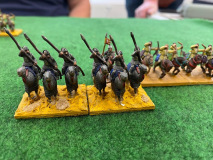 Des cataphractes dromadaires Parthes au déploiement.