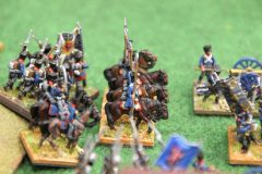 Unités de cavalerie Prusienne prenant position derrière une batterie.