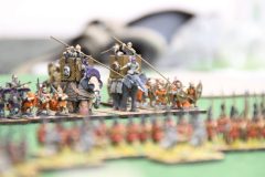 Les éléphants de combat Séleucide s'apprêtent à attaquer l'armée romaine.