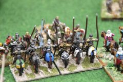 Chevaliers Allemands percutant une unité Écossaise.