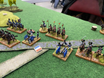 Une faible troupe Prussienne vient d'arriver sur le champ de bataille.
