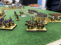 Les Autrichiens se concentrent sur l'aile gauche du champ de bataille.