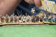 Ligne de chevaliers Croisés Tardifs se préparant à charger les Hussites !