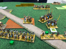 Les fantassins des Grandes Compagnies seront neutralisés toute la soirée par la cavalerie très mobile des Coumans.