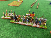 Chevaliers Normands en formation d'attaque.