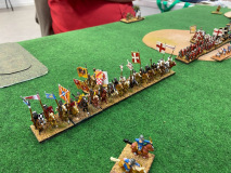 Les redoutables chevaliers des Croisés Tardifs sont en position de charge !