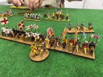 La charge des chevaliers Croisés Tardifs provoque la fuite des troupes Bédouines.