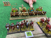 La cavalerie Romaine Haut Empire tente d'éviter les charges des chars lourds Indiens.