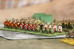 La légion des Romains Bas Empire en ligne de bataille.