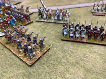 Le général Teutonique est pris en étau par l'infanterie Française.