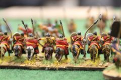 Chevaliers Byzantins attaquant une unité de cavalerie des Francs.