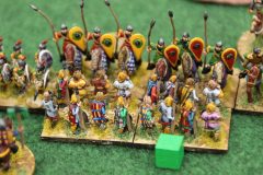 Malgré leur bravoure, les lanciers Francs sont balayés un à un par les chevaliers Byzantins.