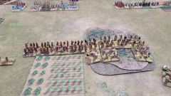 Les troupes Incas sont déployées dans des terrains pour se protéger de l'armée adverse.