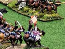 Gros plan sur les dragons Français en pleine action face à la cavalerie Russe !