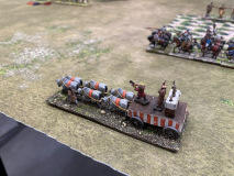 Le camp Teutonique avec le moine apposant sa bénédiction sur l'armée de chevaliers.