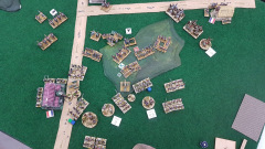 Vue d'un drone de reconnaissance du champ de bataille 100% Français.