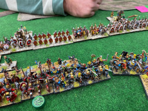 Hannibal et son armée arrivent au contact des Romains Bas Empire.