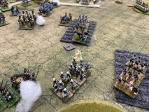 L'infanterie Prussienne progresse lentement sur un théâtre d'opération très dense.