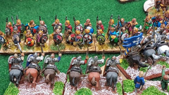 Les lanciers lourds Carolingiens auront une difficile soirée face aux chevaliers Normands...