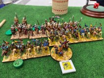 La redoutable cavalerie Arabe feint une retraite pour attirer les Caballari Francs.