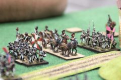 Une batterie Russes couvertes par 2 unités d'infanterie.