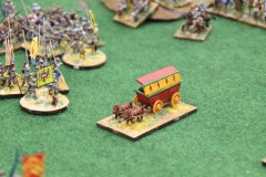 Le chariot de guerre des Allemands Féodaux soutient ses troupes.