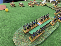 L'infanterie  Brunswickoise sur une position relevée.