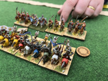 La fine fleur de la chevalerie Française charge la cavalerie des Coumans.